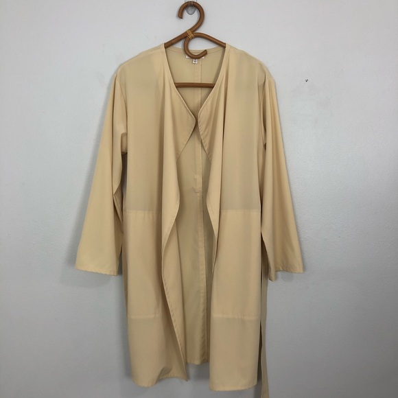 Prologue Open Front Belted Lightweight Trench Coat - Picture 2 of 16